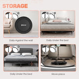 BCAN 450/550 LBS Foldable Mini Trampoline, 40"/48" Adult Fitness Trampoline with Bungees, U Shape Adjustable Foam Handle, Stable & Quiet Exercise Rebounder,Indoor/Outdoor Workout