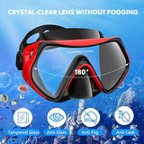 Snorkeling Gear for Adults, Dry-Top Snorkel Set Scuba Diving mask, 180°Panoramic Wide View Professional Snorkeling Gear Breathing Freely Snorkel Mask