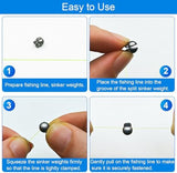 SANWEAL120PCS/200PCS Fishing Weights Sinkers - Premium Split ShotFishing Weights Sinkers - Round Removable Fishing Sinkers - 5/6 Sizes