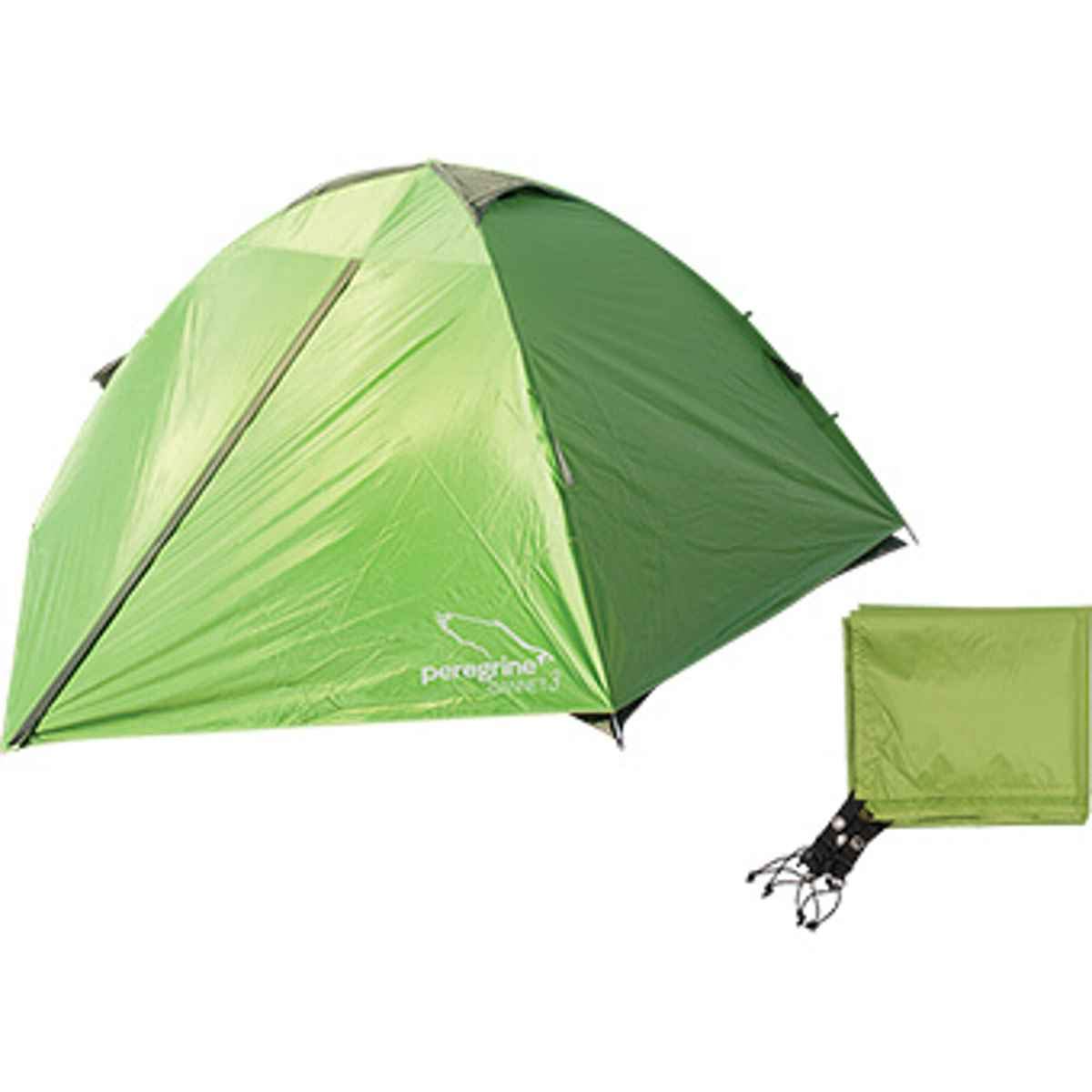 Peregrine Gannet 3 Person Backcountry Backpacking Car Camping Tent Combo, Tent and Footprint