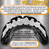 Bulletproof: World’s Thinnest Most Breathable Mouthguard is 3X Stronger! MMA Football Basketball Hockey Lacrosse Rugby BJJ Boxing Sports Mouth Guard Grinding Teeth. Men Women Adult Youth Kids Braces