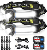 LED Headlamp, 1000lumens 230° Widebeam Headlight, USB Rechargeable HeadLamp with Red Taillight, Lightweight Waterproof Headband Light for Camping Running Hiking, Hard Hat Headlamp