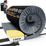 CYMULA Memory Foam Camping Mattress Pad, CertiPUR-US Sleeping Mat, Portable Roll Up Mattress for Adults, Camping Bed Pads for Sleepover, Car Bed with Travel Bag