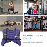 ZELUS Weighted Vest, 6lb/8lb/12lb/16lb/20lb/25lb/30lb Weight Vest with Reflective Stripe for Workout, Strength Training, Running, Fitness, Muscle Building, Weight Loss, Weightlifting