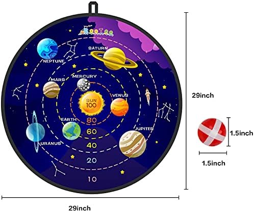 BooTaa 29" Large Dart Board for Kids, Kids Dart Board with Sticky Balls, Boys Toys, Indoor/Sport Outdoor Fun Party Play Game Toys, Birthday Gifts for 3 4 5 6 7 8 9 10 11 12 Year Old Boys Girls
