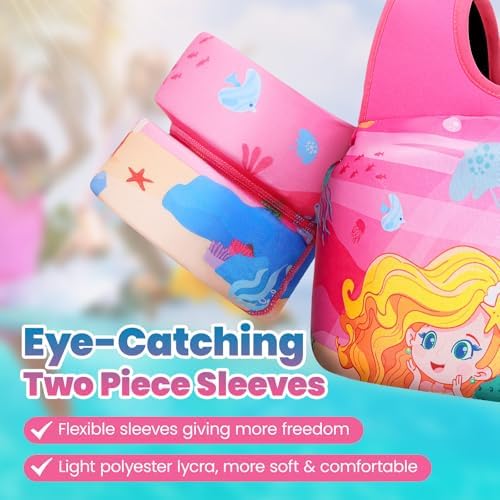 HeySplash Swim Vest for Kids, Toddler Pool Floaties Fit 20-50/70 Lbs, Children Swimming Vest with Adjustable Strap, Swim Jacket Water Wing Arm Float, Puddle Sea Beach Boat Jumper Boy Girl Baby