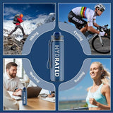 Water Bottle with Straw, 32oz Motivational Water Bottles with Time Marker to Drink, Tritan BPA Free, 1L Sports Water Bottle with Carry Strap LeakProof for Women Gym Fitness Outdoor (1 Pack)