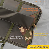 DULCE DOM 32/36/42/48/52 inch Double Rifle Case Soft Bag Gun Case, Perfect for Rifle Pistol Firearm Storage and Transportation, All Around Shooting Range Tactical Rifle Backpack, Indoor Outdoor