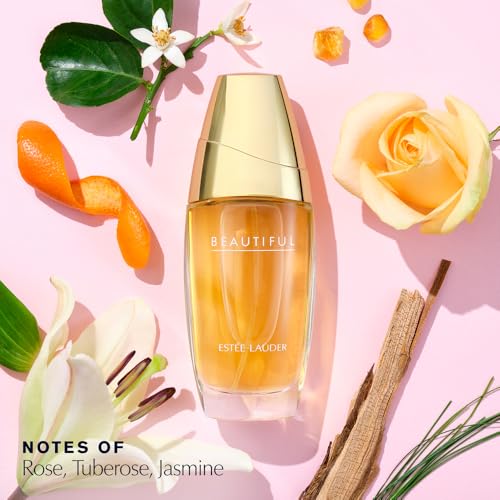 Estée Lauder Beautiful Eau de Parfum Spray with Notes of Rose, Lily, Tuberose & Orange Flower | Women's Perfume, 3.4 Fl Oz