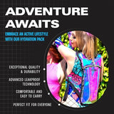 Sojourner Rave Hydration Pack - Hydration Backpack - Hydropack with 2L Bladder - Water Backpack for Festivals, Hiking, Running, Biking and More