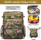 Laripwit 54/40 Cans Backpack Cooler Insulated Leak-Proof Large Cooler Backpack Double Deck Lunch Backpack for Men Women - Perfect Soft Cooler Bag for Tactical, Camping, Picnic, Beach, Hiking