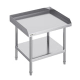 VEVOR Stainless Steel Equipment Grill Stand, 24 x 28 x 24 Inches Stainless Tables with Adjustable Storage Undershelf, Equipment Stand Grill Table for Hotel, Home, Restaurant Kitchen