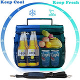TuErcao Cooler Bag 24 Cans Leakproof Portable Collapsible Soft Cooler Small Ice Chest for Beach Camping Travel Cooler for Car, 15qt Lunch Box Cooler for Men Work Picnic