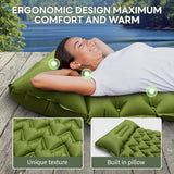 Ultralight Inflatable Sleeping Pad with Built-in Foot Pump - Upgraded Durable Air Mattress for Camping, Backpacking, Hiking - Compact Design Includes Carry Bag (Green)