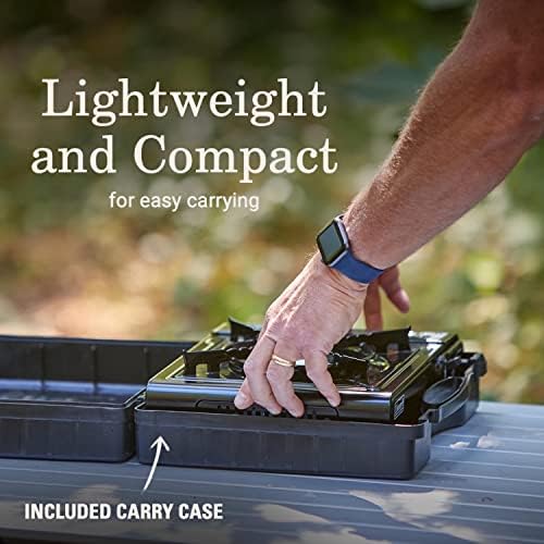 Coleman Classic 1-Burner Butane Stove Portable Camping Stove with Carry Case & Push-Button Starter Includes Precise Temperature Control & 7650 BTUs of Power for Camping Tailgating & More