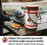 Ignik Refillable Gas Growler X 10-Pound Propane Tank with Carry Case and Adapter Hose, Natural Case/White Tank