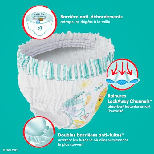Pampers Diapers - Cruisers 360 - Size 6, 48 Count, Babyproof up to 100% Leakproof Pull-On Diaper