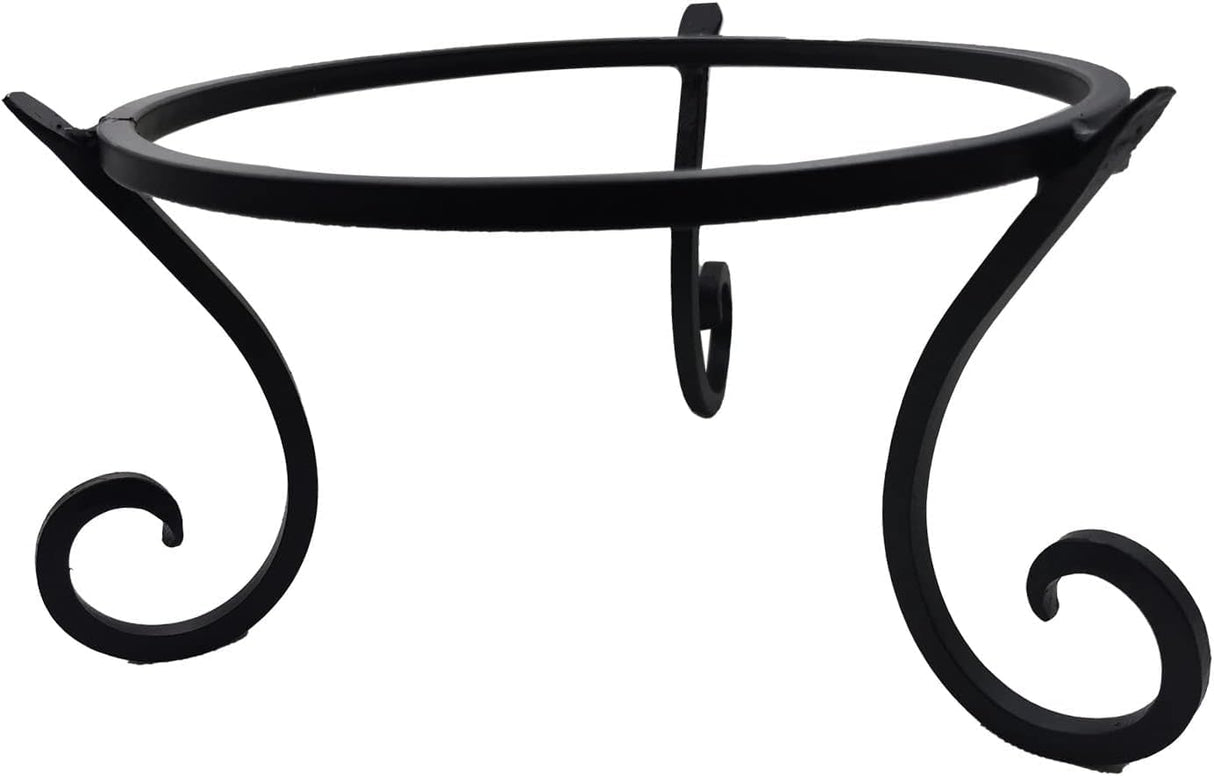 MenggieTone Metal Gazing Ball Stand for 10 or 12 Inch Balls - Wrought Iron Globe Holder for Outdoor Garden, Yard & Home Decor - Low Short Design, Weather & Fade Resistant Display Stand