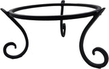 MenggieTone Metal Gazing Ball Stand for 10 or 12 Inch Balls - Wrought Iron Globe Holder for Outdoor Garden, Yard & Home Decor - Low Short Design, Weather & Fade Resistant Display Stand