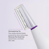 Michael Todd Beauty Sonicsmooth Dermaplane Razor for Women Face + Eyebrow trimmer Dermaplaning System - Peach Fuzz Remover - 8 Weeks of Dermaplaning Blades