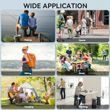 2025 Upgraded Portable Folding Stool, Collapsible Stool, Telescoping Camping Stool with Max Load Capacity 485lbs, Square Retractable Seat for Camping Gardening Fishing Hiking BBQ[Black]