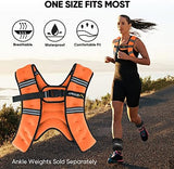 APEXUP Weighted Vest with 5lbs/10lbs/15lbs/20lbs/25lbs/30lbs Weights and Reflective Stripe, Weight Vest Men Women for Workout, Strength Training, Running