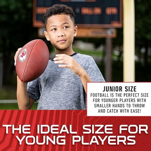 Franklin Sport NFL Team Football - Youth Junior Size Football for Kids - Official NFL Team Logo + Colors Youth Football - Kids NFL Fan Shop Football