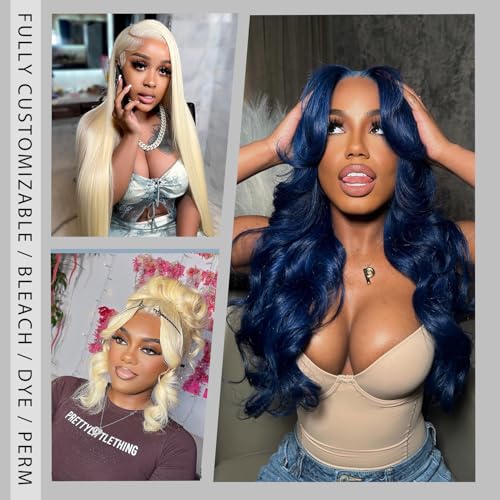 Alimoonbeam 613 13x6 Lace Front Wig Human Hair 200 Density Blonde Body Wave Lace Front Wigs Blonde Wig Human Hair Hd Lace Frontal Wigs 13x6 (30 Inch)