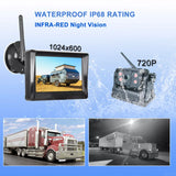 iPoster Wireless Reversing Camera Battery Powered Magnetic Base 5" Monitor Split Screen