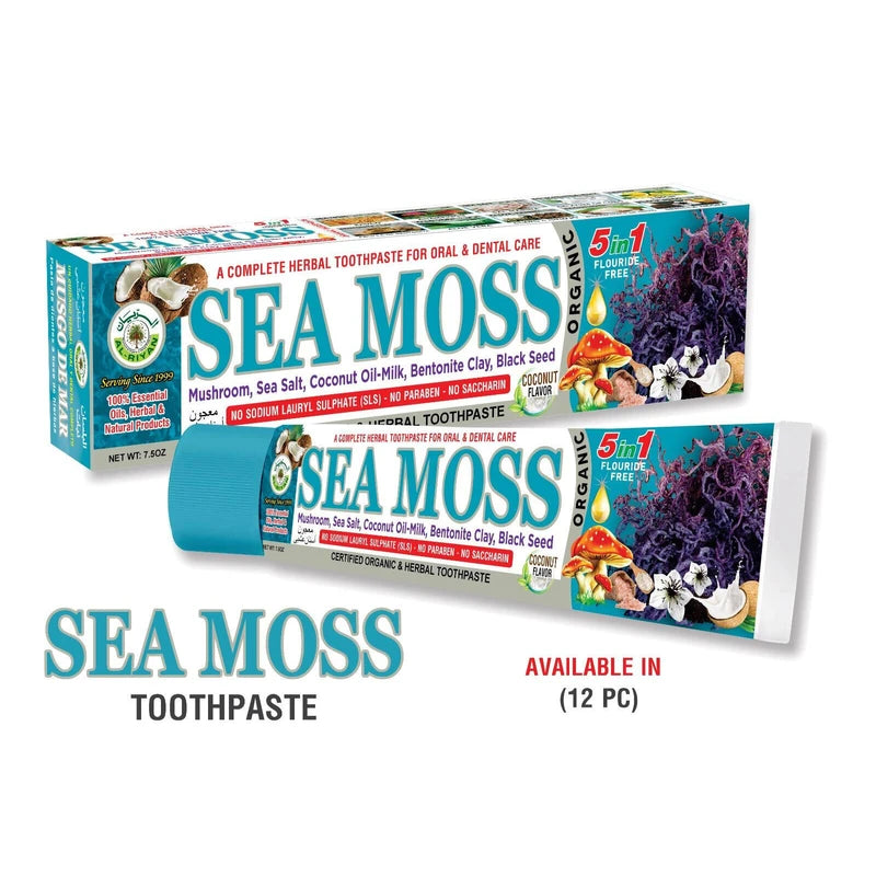 Al Riyan ORGANIC TOOTHPASTE- AL RIYAN SEA MOSS 100% Natural Fluoride free