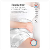 Brookstone Silica Pearl Comfort Pad - Ice Pack with Strap, Silicone Bead Therapy Reduces Puffiness & Swelling, C Section Ice Pack, Gel Heating Pad, Hot or Cold Reusable Soothing & Calming (White)
