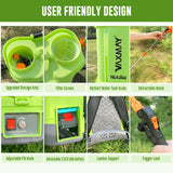VAXMAY Battery Powered Backpack Sprayer 4 Gallon, VAXMAY 100 PSI Electric Graden Sprayer Works with Makita 18V Battery, Weed Yard Sprayer with Telescopic Wand, 5 Nozzles, 2.6 Ah Battery & Charger Included