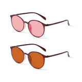 BRADDELL Indoor FL-41 Rose & Outdoor FL-60 Brown Tinted Migraine Light Sensitivity Glasses for Fluorescent LED Glare, Photophobia and Computer Usage