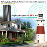 2024Upgraded TV Antenna Up 880+ Miles, Antenna Tv Digital HD Indoor Outdoor Digital Antenna for All TV Support 4K 1080P HD Powerful TV Antenna with Amplifier Signal Booster & Thick Coaxial Cable