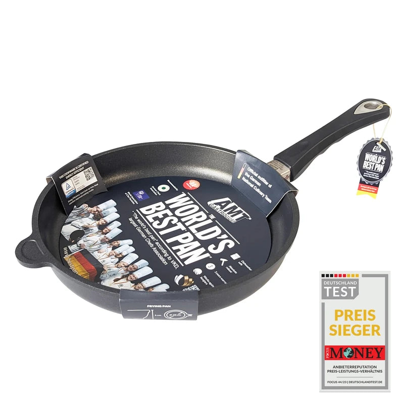 AMT Gastroguss The World´S [.] Frying pan Induction, Diameter 28 cm, Height 5 cm, cast Aluminium (Aluminium), Lotan® Non-Stick Coating for Fat-Free-Frying, AMZN-I-528-US