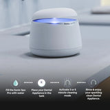 Sonic Spa Pro with Steribrite® Ultrasonic & UV-C Cleaner for Dental Appliances (Pearl White)