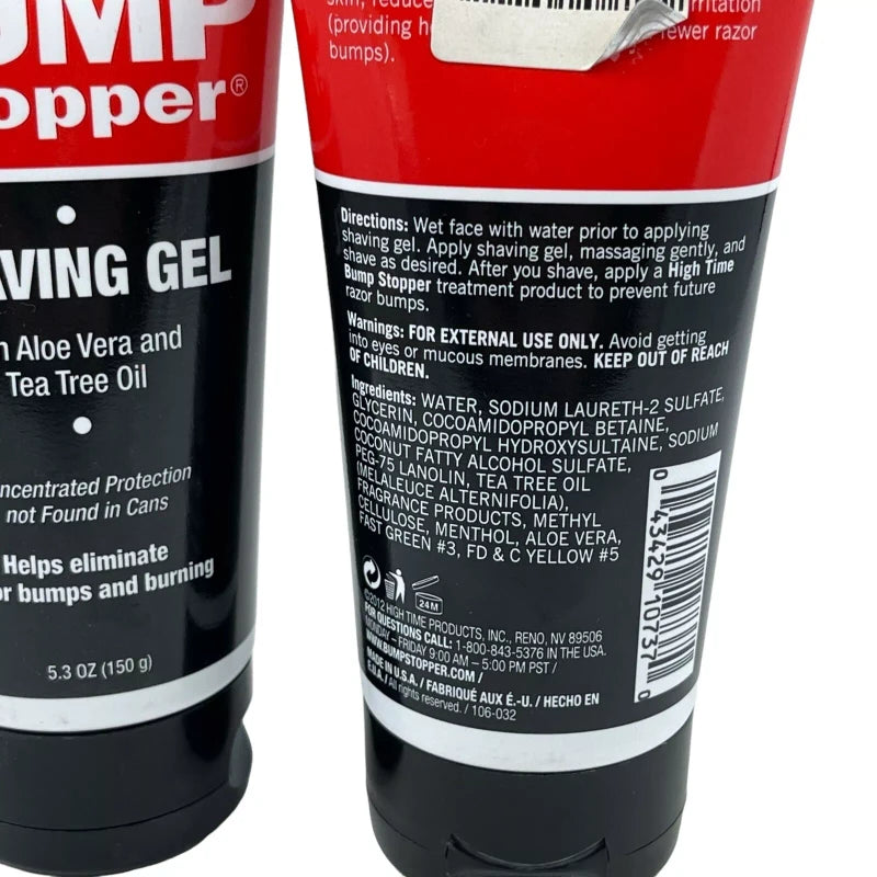 High Time Bump Stopper Shaving Gel 5.3 oz Lot Of 2