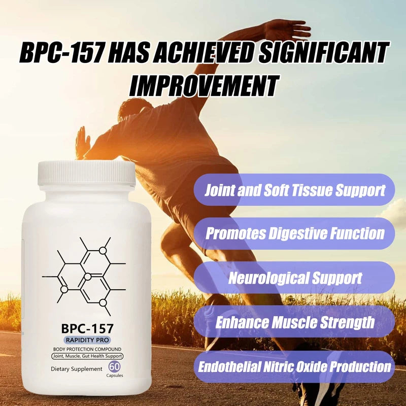 Fredytu BPC-157 Rapid Pro - 500mcg, BPC 157 Rapid Pro Peptide Capsules, Non-GMO, Dairy Free, Gluten Free, New Protective Compound 157, 60 Capsules
