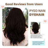 PYEONAN Hair Dye Professional Comb, Natural Plant Extracts, Black or Dark Brown Cream, 2 in 1 Dyeing & Haircare, Easy to Dye Healthy Coloring for Grey Hair 2.8Oz. /80g - Color: Dark Brown (1pc)