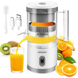 Electric Citrus Juicer - USB Rechargeable Juicer with Cleaning Brush, Orange Lime Lemon Grapefruit Juicer Squeezer, Easy to Clean Portable Juicer Machine