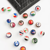 MARBLEFLAGS 3 Packs Marbles with Country Flags | 10 Random Flags Per Pack | Small World Collection