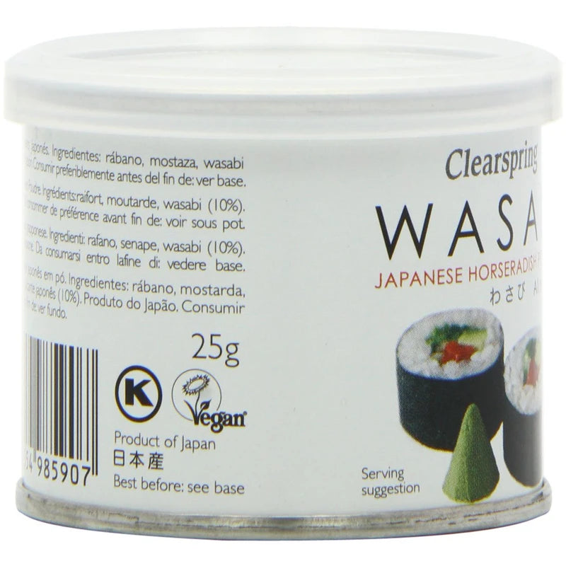 Clearspring Organic Japanese Wasabi Powder, 25g (Pack of 3)