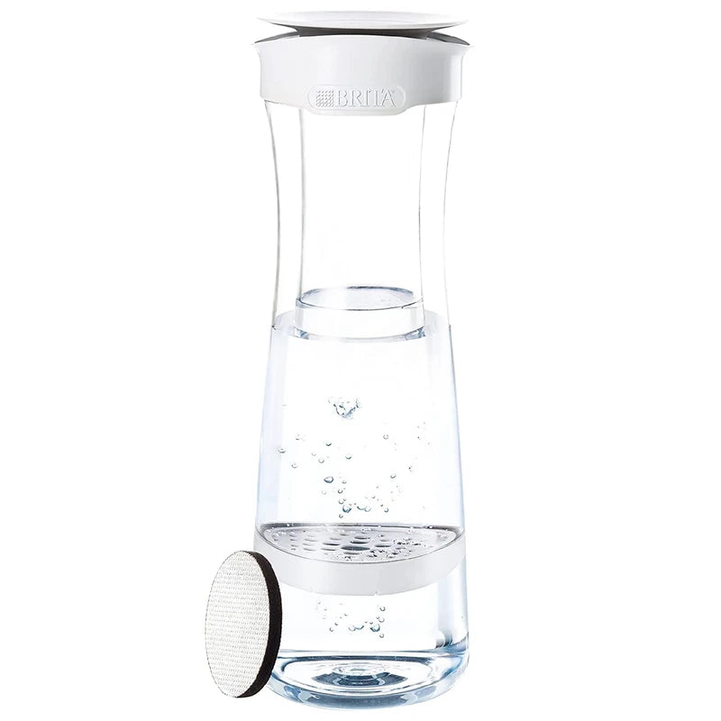 Brita Water Purifier, Carafe, Filtered Water Capacity: 0.1 gal (0.34 L), Total Capacity: 0.4 gal (1.3 L), Includes 1 Microdisk Cartridge