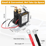500A Starting 200A Rated Wireless Battery Disconnect Switch & 4 AWG 1FT Battery Cables Set, Remote Kill Switch for Car Truck DC12V Anti-Theft Prevent Battery Drain Battery Switch Isolator On Off