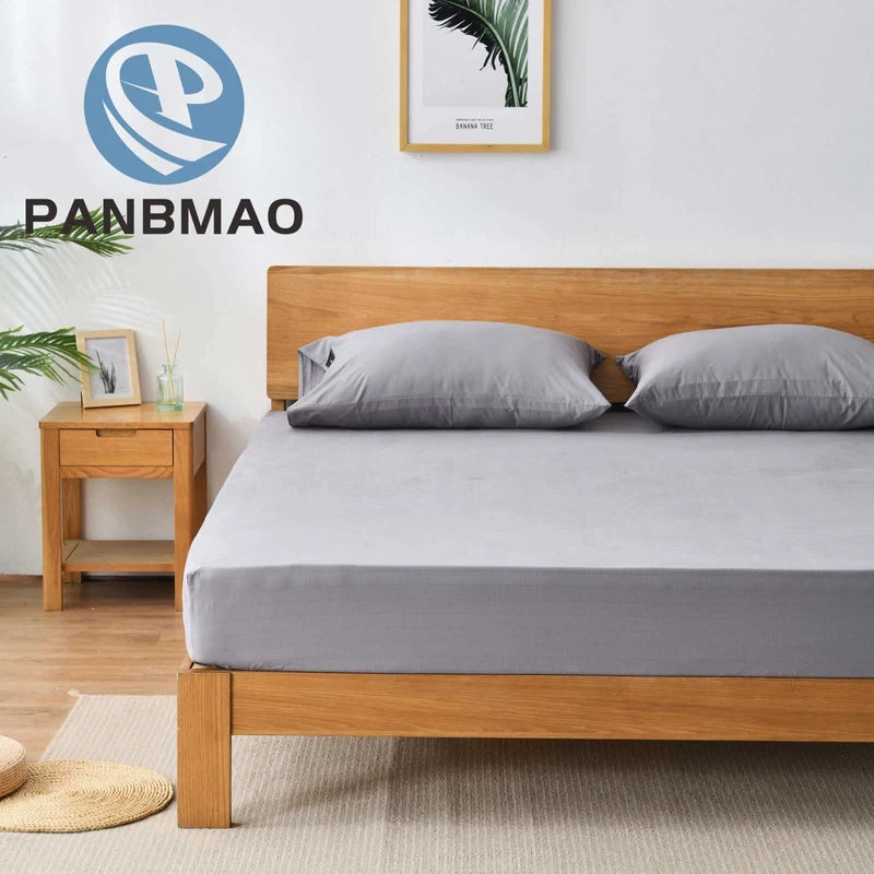 PANBMAO Grounding Sheet Earthing UK Grounding Cord, Grounding Fitted Sheet Pure Silver Fiber and Cotton (Gray, Single - 90x190x35cm)