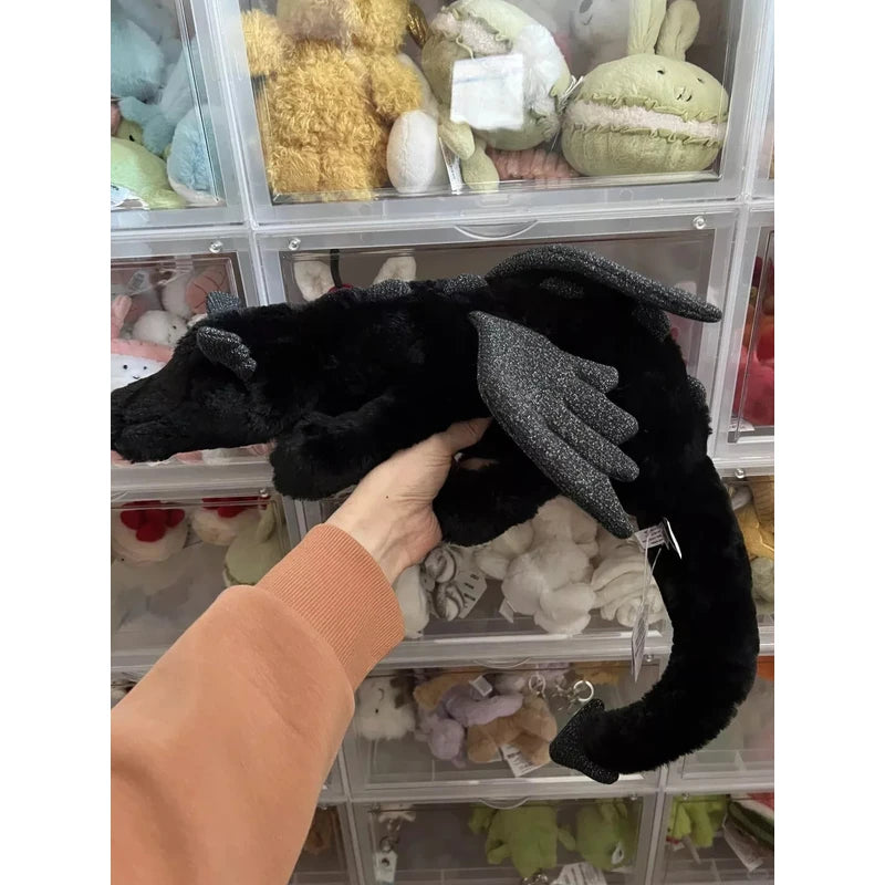 Jellycat Onyx Dragon Plush Toy Fun Soft Stuffed 50cm Valentine's Day Gift Black