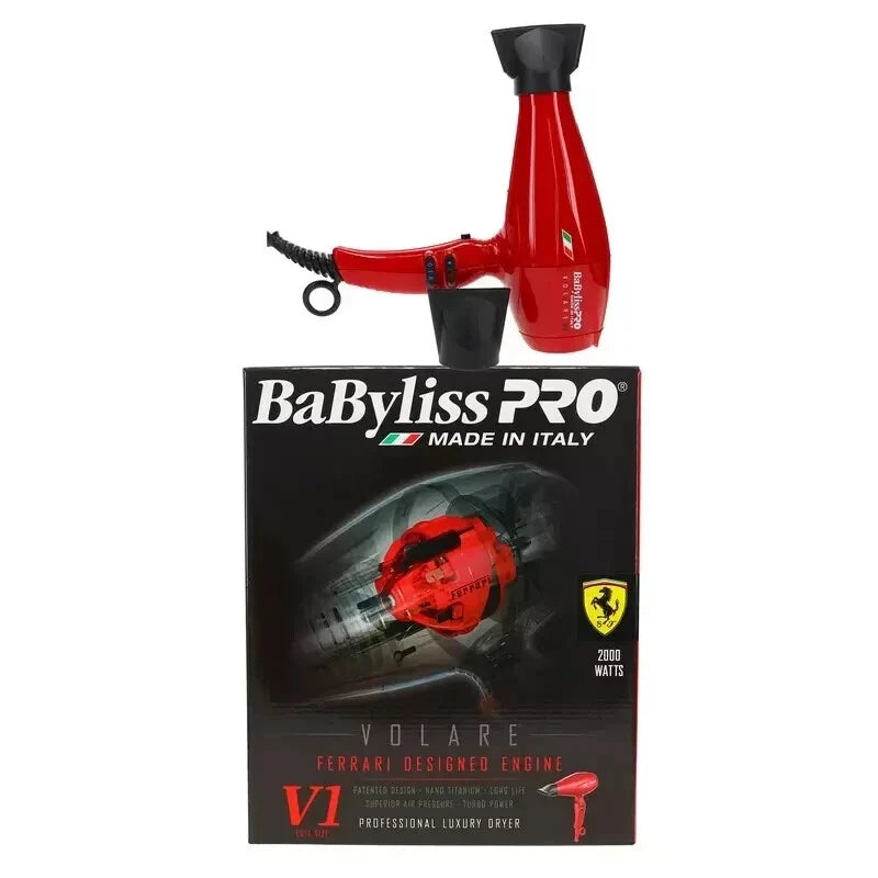 BaByliss PRO Volare V1 Ferrari Designed Engine Hair Dryer -(RED) NEXT DAY SHIPPI