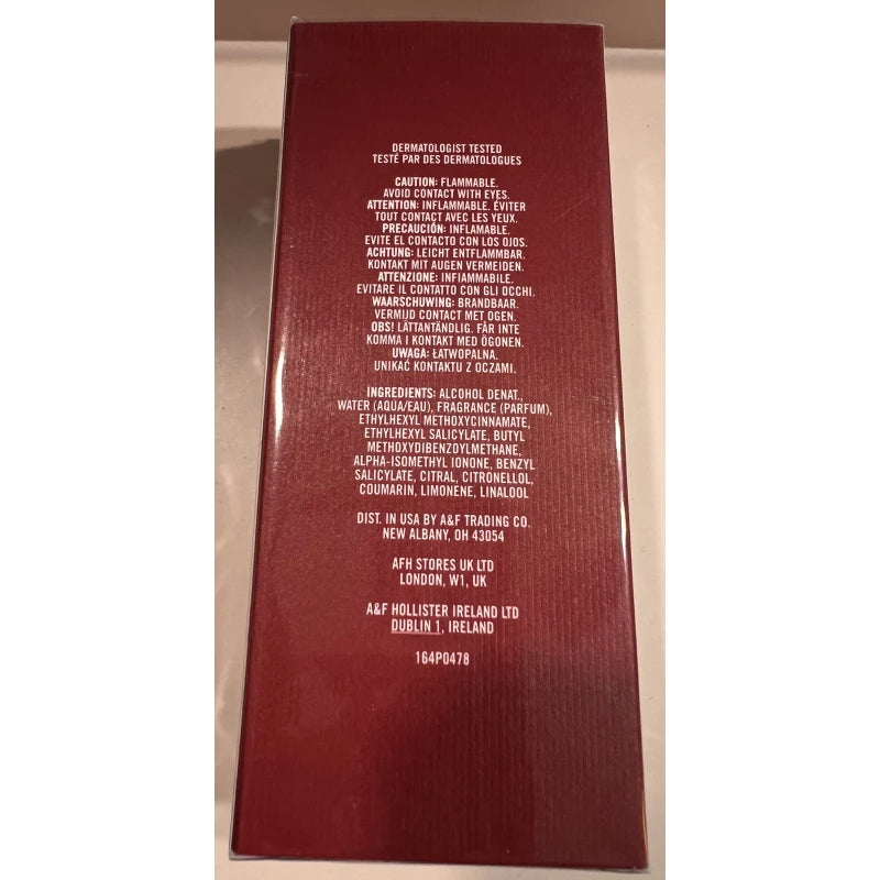 Abercrombie & Fitch FIERCE CONFIDENCE Cologne Spray Men Sealed Box 1.7 NEW!