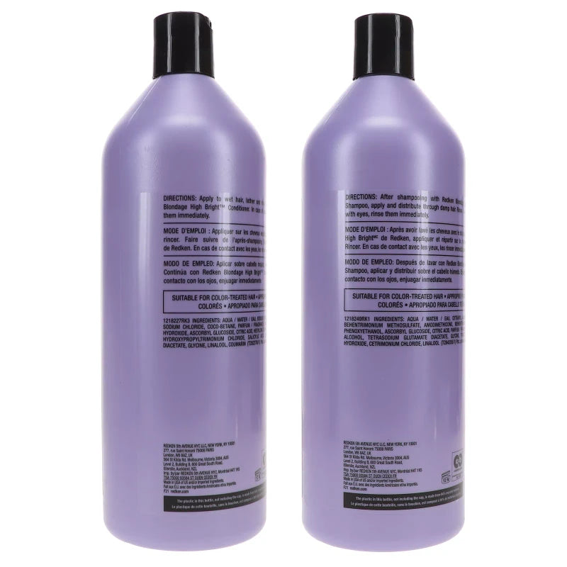 Redken Blondage High Bright Shampoo 33.8 oz & Conditioner 33.8 oz Combo Pack