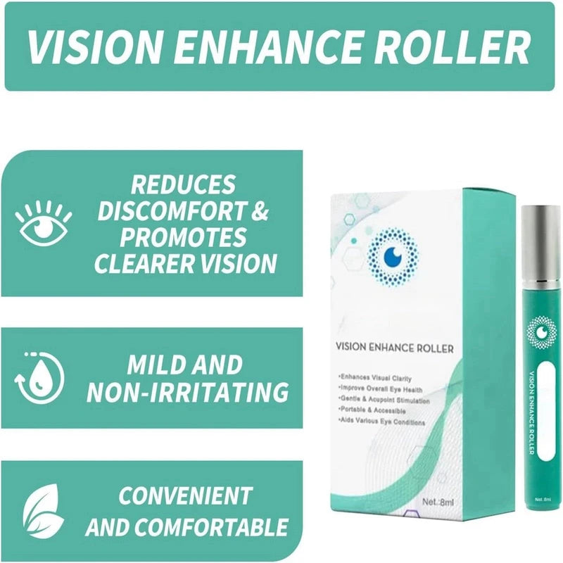 2PCS Vision Enhance Roller Medilisk,Vision Enhance Roller,Eye Massage Roller,Eye Roller Serum,MedIlisk Eye Roller,Enhances Visual Clarity,Relieve Eye Strain,Eye Cream,Under Eye Cream,Eye Bags Remover